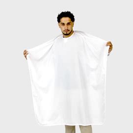 barber cape supreme white.